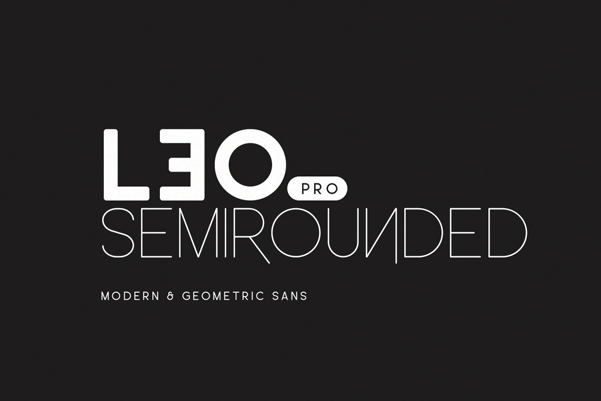 Beispiel einer Leo SemiRounded Pro-Schriftart
